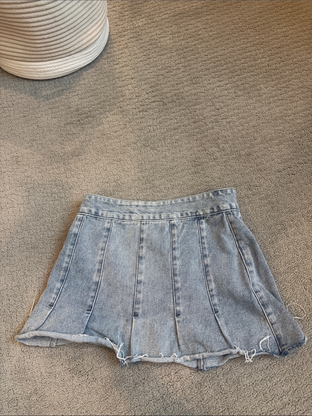 Light Wash Denim Pleated Women's Skirt Superdown